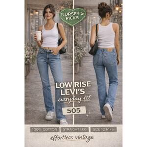 Levi’s 505 Low Rise Jeans Women 12 Straight Leg Vintage Y2K Denim